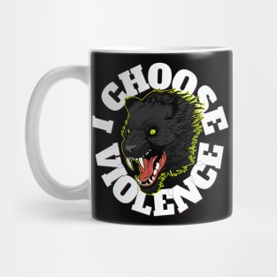 I Choose Violence Demonic Cat Funny Mug